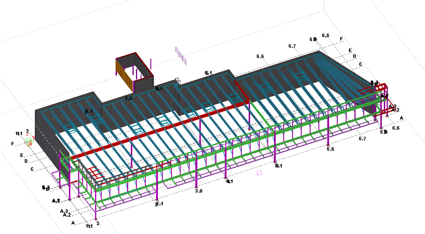 Mira Business Center steel detailing model